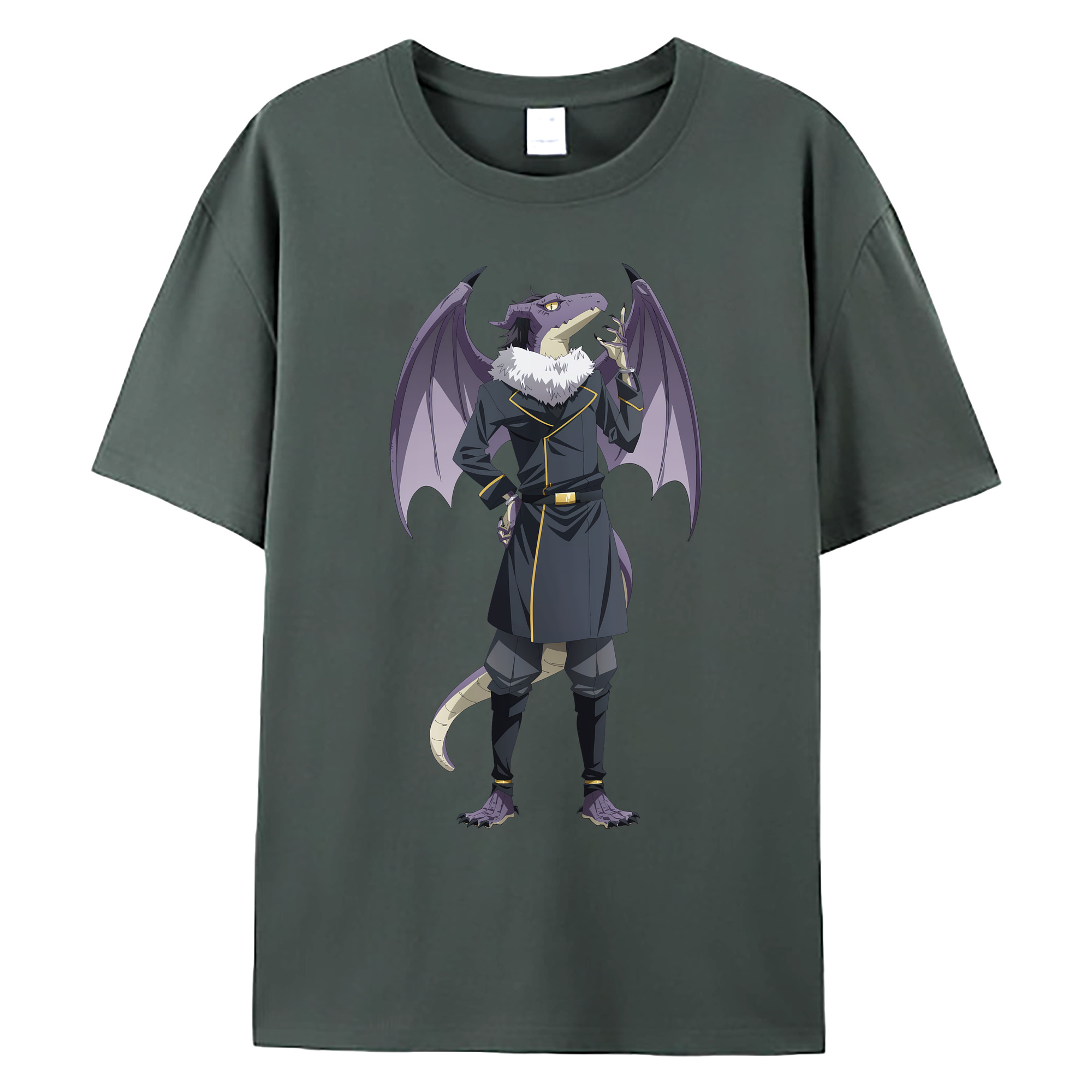 （画像用） 転スラ Regarding Reincarnated to Slime 綿100％ メンズ半袖Tシャツ｜肌触りやわらか＆通気性